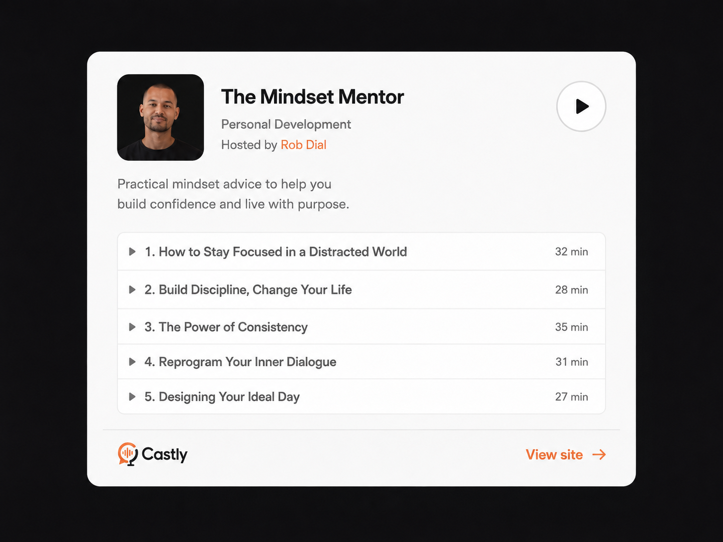 On Purpose site preview